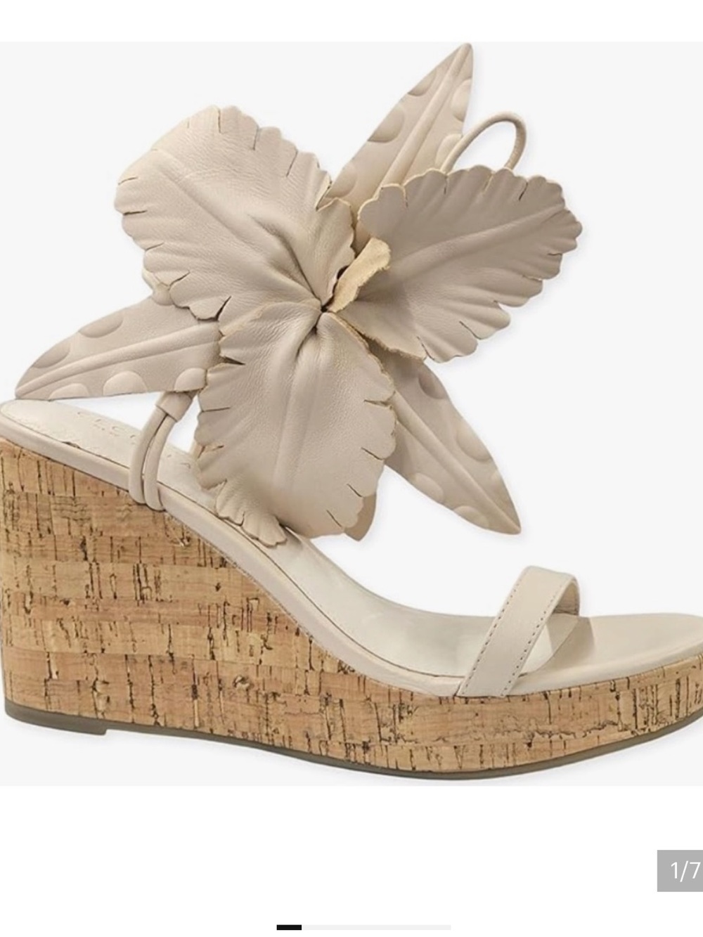 Cecelia New York Lilly White Cork Wedge Sandals
